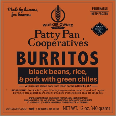 Pork burrito with tomatillo salsa