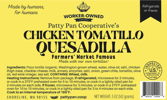 Chicken Tomatillo Quesadilla