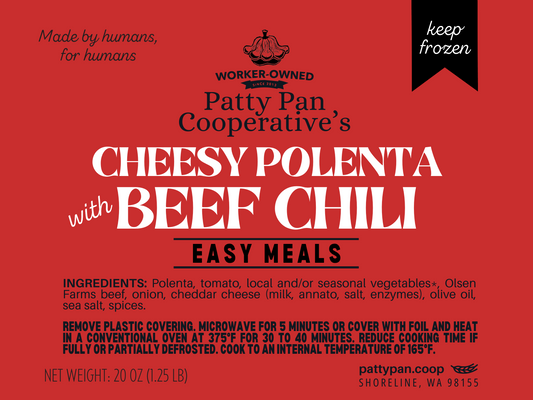 Cheesy Polenta with Beef Chili