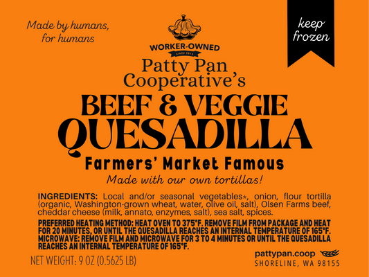 Beef & Veggie Quesadilla
