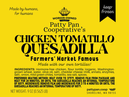 Chicken Tomatillo Quesadilla